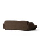 Canapé d'angle gauche 3 places Bilbao marron - 244 x 148 x 73 cm