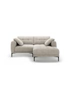 Sofá de esquina derecha Lazio beige de 2 plazas - 205 x 174 x 86 cm