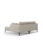 Sofá de esquina derecha Lazio beige de 2 plazas - 205 x 174 x 86 cm