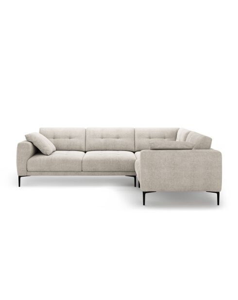Divano angolare destro a 4 posti beige Lazio - 282 x 194 x 86 cm