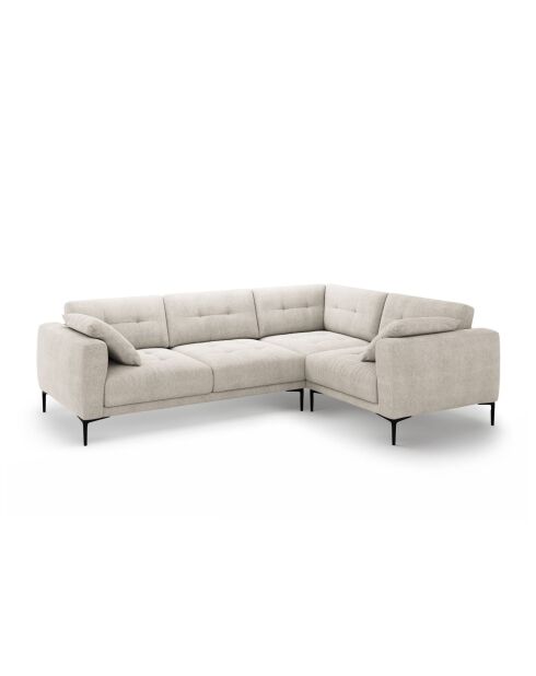 Divano angolare destro a 4 posti beige Lazio - 282 x 194 x 86 cm