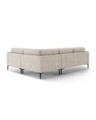Sofá de esquina derecha Lazio de 4 plazas beige - 282 x 194 x 86 cm