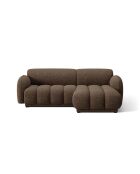 Canapé d'angle droit 3 places Bilbao marron - 216 x 148 x 73 cm