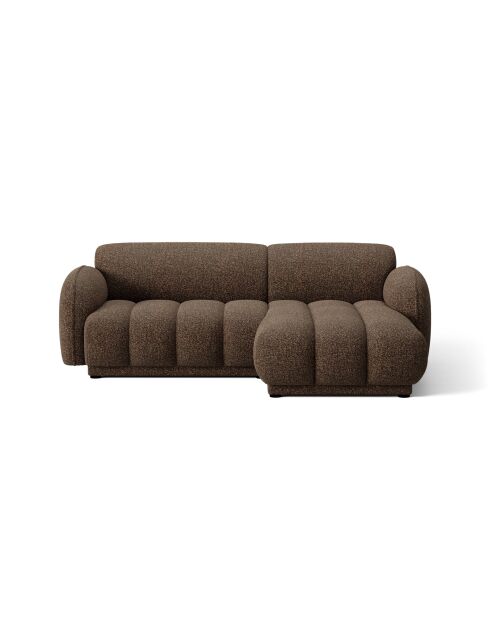 Divano angolare destro Bilbao 3 posti marrone - 216 x 148 x 73 cm