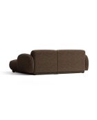 Canapé d'angle droit 3 places Bilbao marron - 216 x 148 x 73 cm