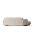 Canapé d'angle gauche 3 places Bilbao beige chiné - 216 x 148 x 73 cm