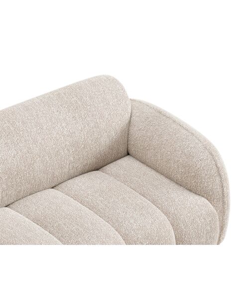 Canapé d'angle gauche 3 places Bilbao beige chiné - 216 x 148 x 73 cm