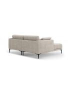 Sofá de esquina izquierda Lazio de 2 plazas beige - 205 x 174 x 86 cm