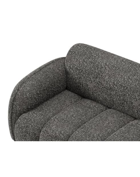 Canapé d'angle droit 3 places Bilbao gris foncé chiné - 244 x 148 x 73 cm