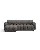 Sofá Bilbao de 3 plazas en esquina izquierda gris oscuro jaspeado - 244 x 148 x 73 cm