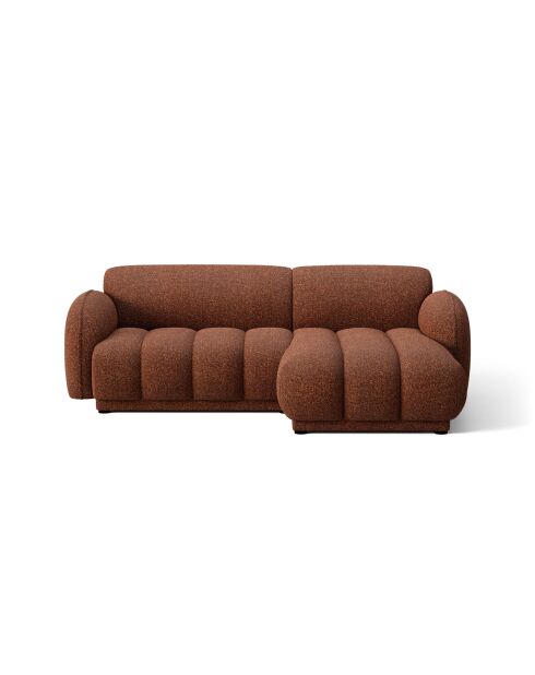 Divano angolare destro Bilbao in terracotta a 3 posti - 216 x 148 x 73 cm