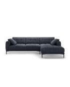 Canapé d'angle droit 3 places Lazio bleu foncé - 291 x 174 x 86 cm