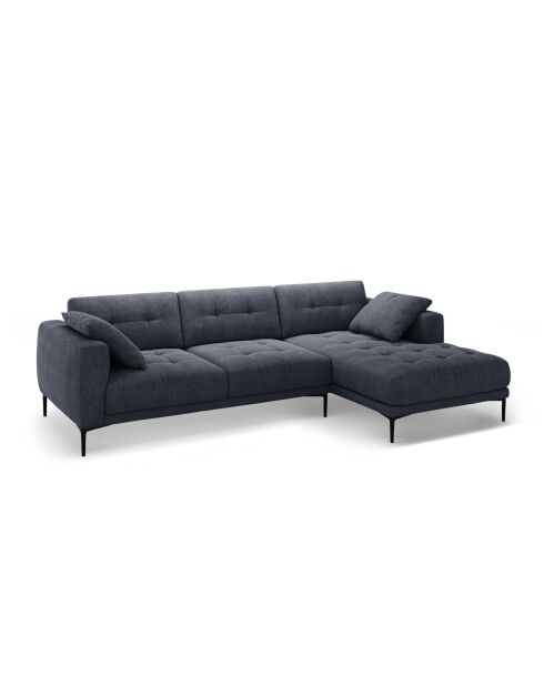 Divano angolare destro Lazio 3 posti blu scuro - 291 x 174 x 86 cm