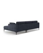 Canapé d'angle droit 3 places Lazio bleu foncé - 291 x 174 x 86 cm