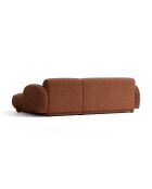 Canapé d'angle droit 3 places Bilbao terracotta - 244 x 148 x 73 cm