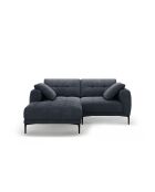 Sofá Lazio de esquina izquierda de 2 plazas azul oscuro - 205 x 174 x 86 cm