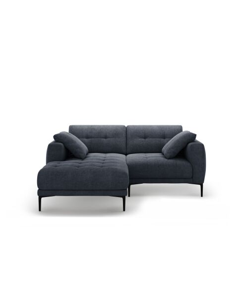 Divano angolare sinistro Lazio 2 posti blu scuro - 205 x 174 x 86 cm