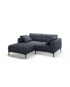 Sofá Lazio de esquina izquierda de 2 plazas azul oscuro - 205 x 174 x 86 cm
