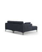 Sofá Lazio de esquina izquierda de 2 plazas azul oscuro - 205 x 174 x 86 cm