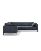 Sofá de esquina izquierda Lazio de 4 plazas azul oscuro - 282 x 194 x 86 cm