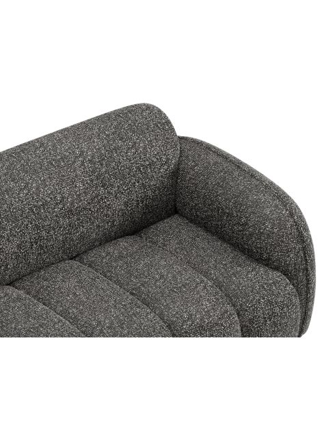 Sofá Bilbao de 3 plazas en esquina izquierda gris oscuro jaspeado - 216 x 148 x 73 cm