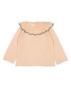 Maglione girocollo in cotone ecrù Ambroisine con colletto