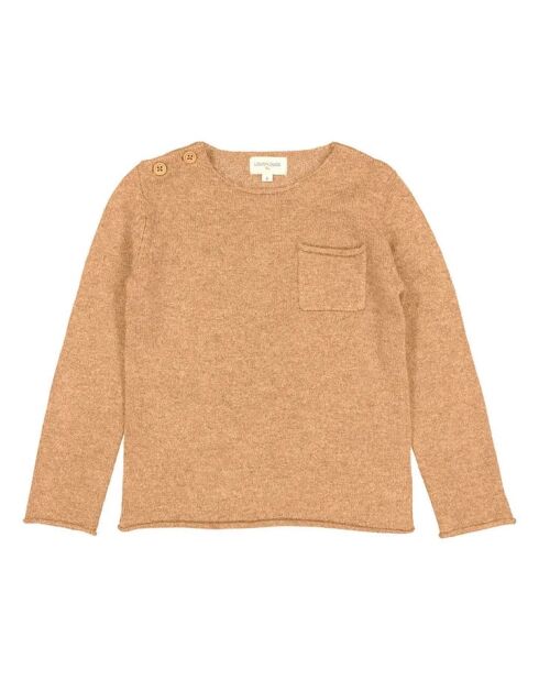 Beiger Babypullover mit Rundhalsausschnitt