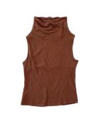 Maglione dolcevita cammello in cotone