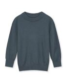 Wollpullover mit Rundhalsausschnitt in feinem Blaugrau