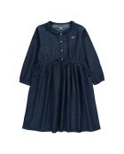 Chambray blauwe korte jeansjurk