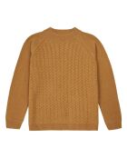 Maglione girocollo Kaler in cashmere cammello