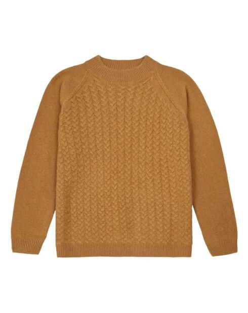 Maglione girocollo Kaler in cashmere cammello