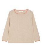 Maglione Laurel taupe Responsible in cotone con collo a imbuto