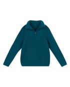 Jersey Erwin con cuello camionero merino azul pato