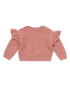 Altrosa Fantasy-Pullover mit Rundhalsausschnitt