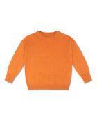 Orangefarbener Rundhalspullover