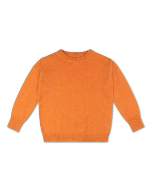 Oranje trui met ronde hals