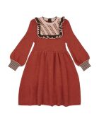 Abito corto in merino arrugginito Nightingale