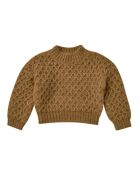 Camelkleurige trui met ronde hals Carolina