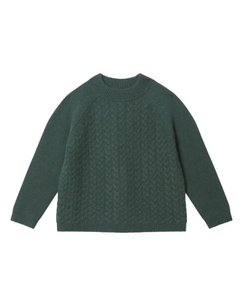 Maglione girocollo in cashmere verde abete Kaler