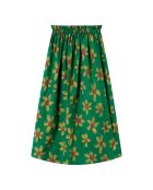 Grünes kurzes Baumwollkleid/Rock mit Quallenmotiv