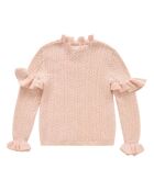 Pull col rond Jevo rose pâle