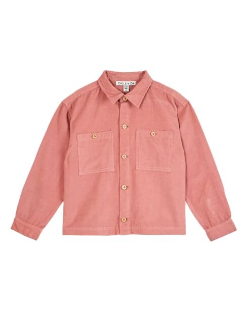 Camicia in cotone a manica lunga milleraies rosa antico