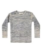 Spacedye blaues geripptes Langarmshirt