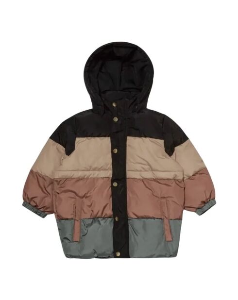 Beigefarbene Jacke Color Block
