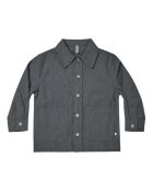 Marineblauw katoenen shirt met lange mouwen Stanley