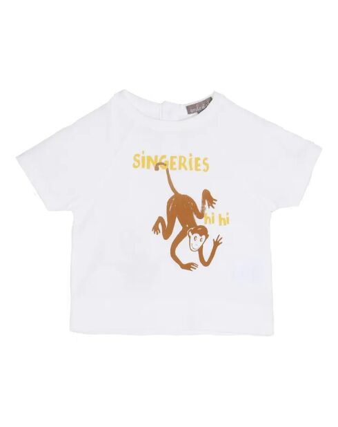 T-shirt a manica corta Singeries ecru