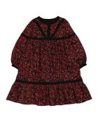 Robe en coton longue fleurie lurex Calice noire