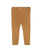 Leggings in maglia a gatto color ocra