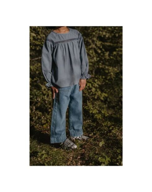 Jeans in cotone a taglio dritto in cordon clair